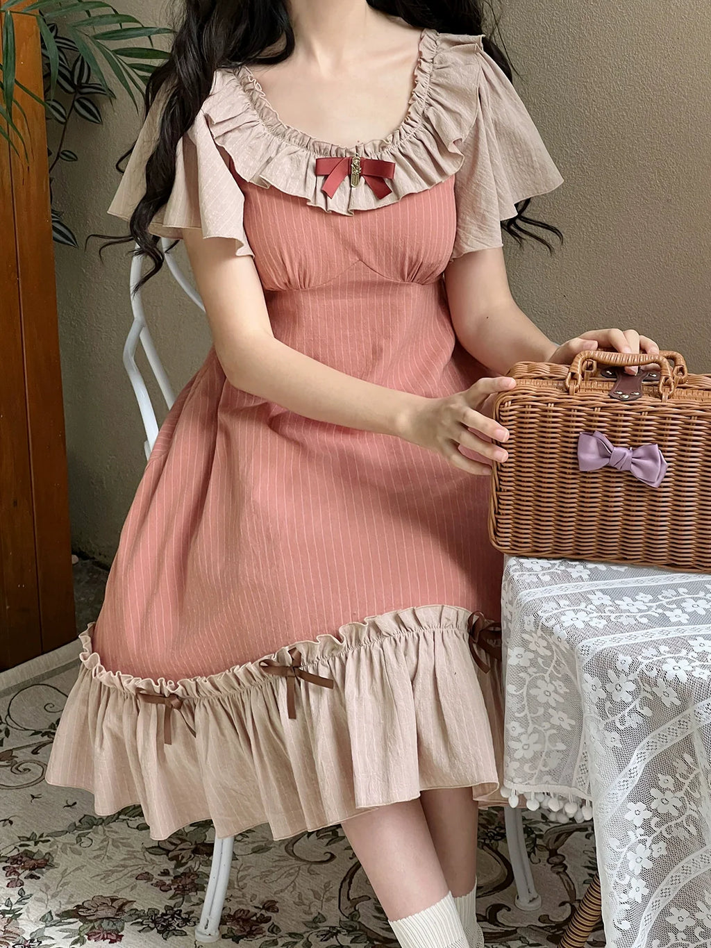 Cotton Plus Size Lolita OP Dress with Pockets - image 15