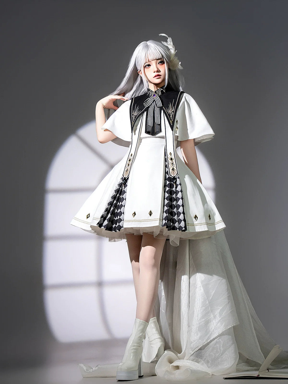 Eye of Truth Elegant Gothic Lolita Embroidered Dress Suit - image 3
