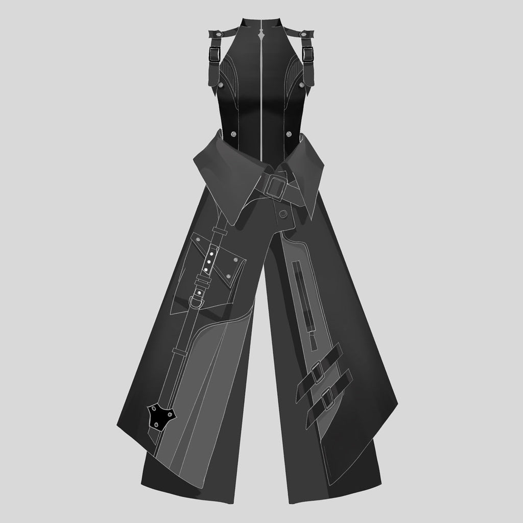 Nightblade Black Ouji Lolita Apron Pants Suit - image 23