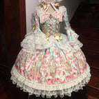 Rose Garden Prelude - Sweet Lolita OP Dress, Floral Printed - image 28