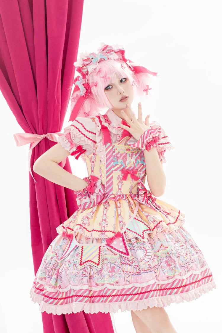 Candy Park Sweet Lolita Print Jumper Dress and Accessories - image 25