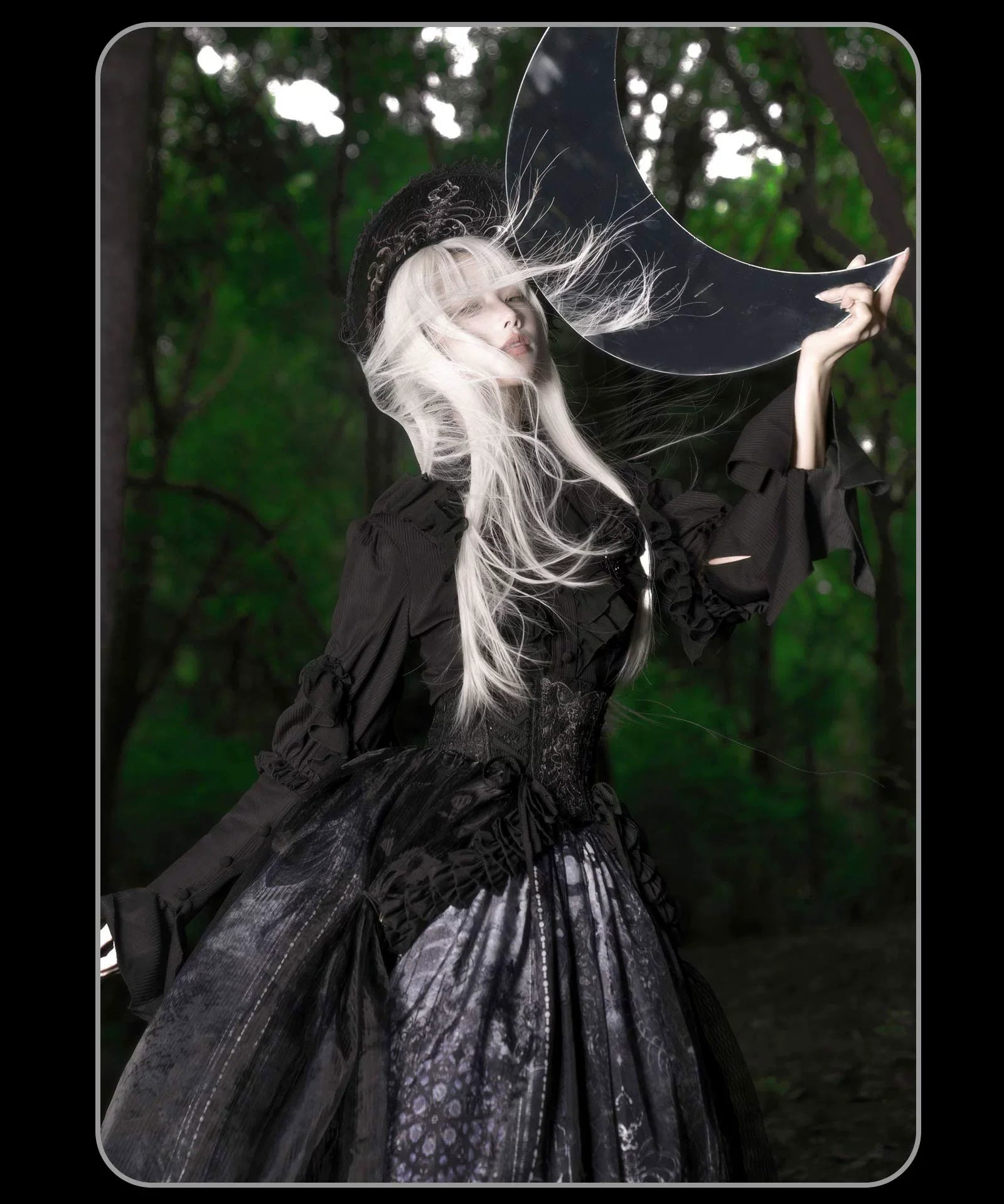 Bone-Eroded Butterfly - Gothic Lolita JSK & SK Set - image 21