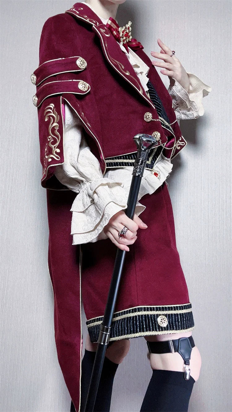 Heir - Military Ouji Lolita Blouse, Coat & Shorts Set - image 15