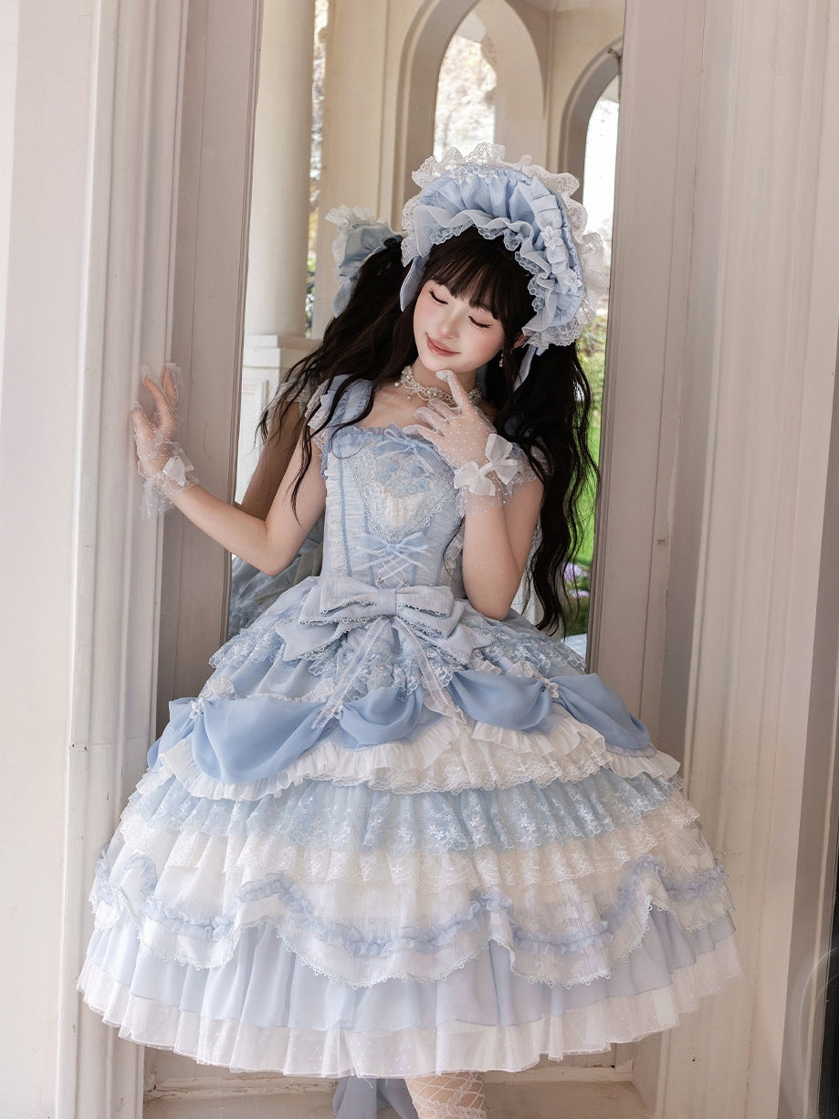 Wedding Poem Lolita JSK, Train and Bonnet Set - image 11
