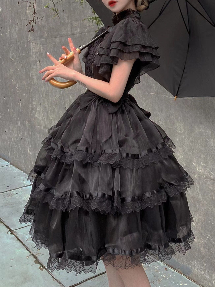 Castle Night - Dark Themed Gothic Lolita OP - image 10