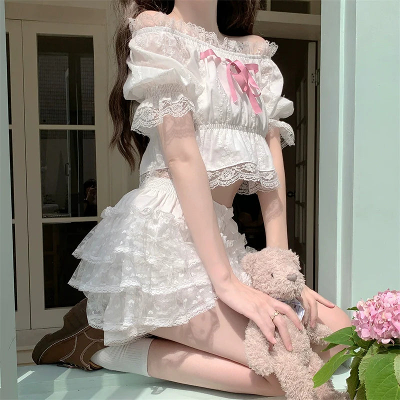 Daily Lolita Bloomers, Floral Cotton Summer Leggings - image 5