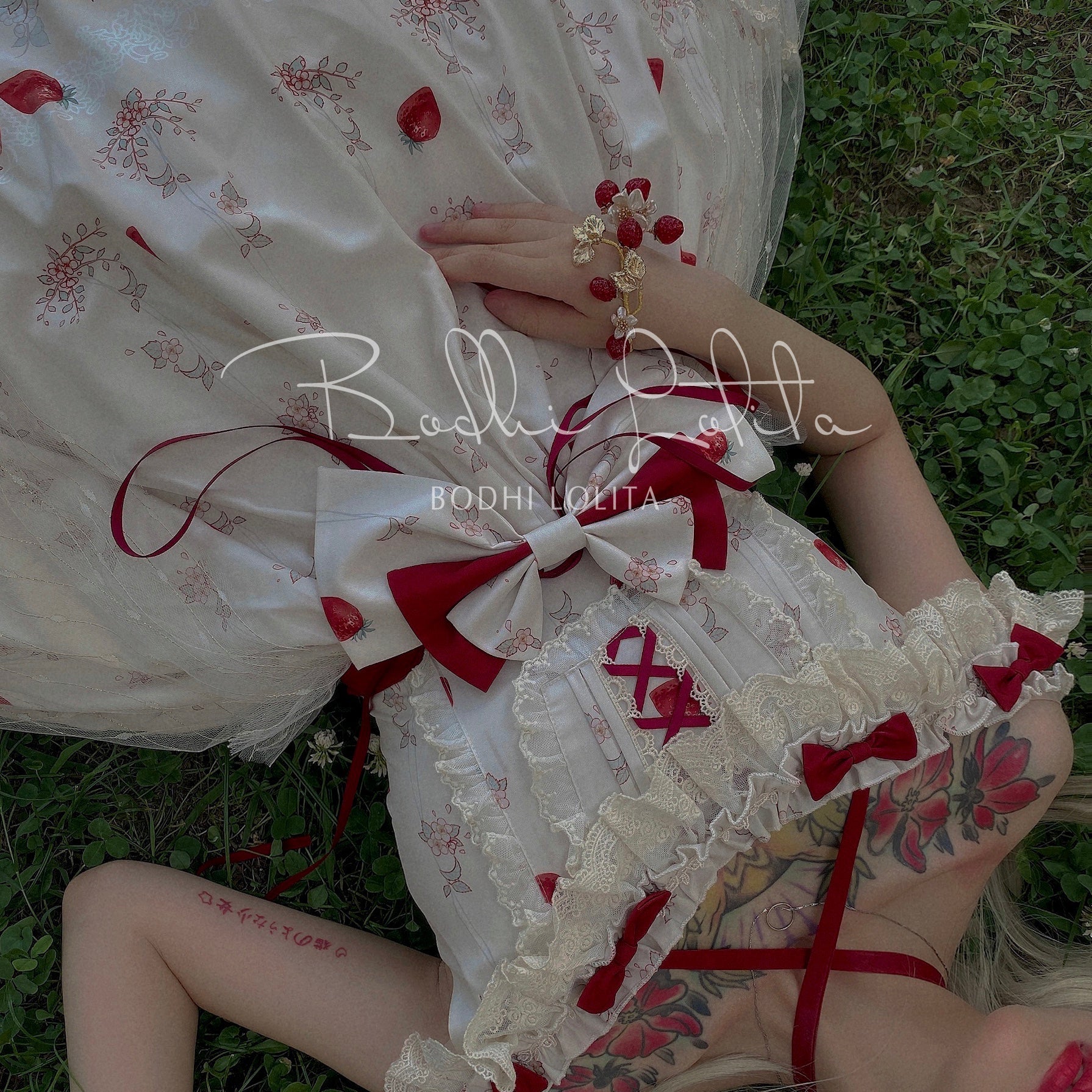 Strawberry Fruit Tea SP - Apricot Sweet Lolita Jumper Dress - image 12