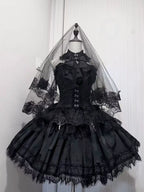 Silvermoon Thorn Gothic Lolita Corset and Skirt Set - image 1