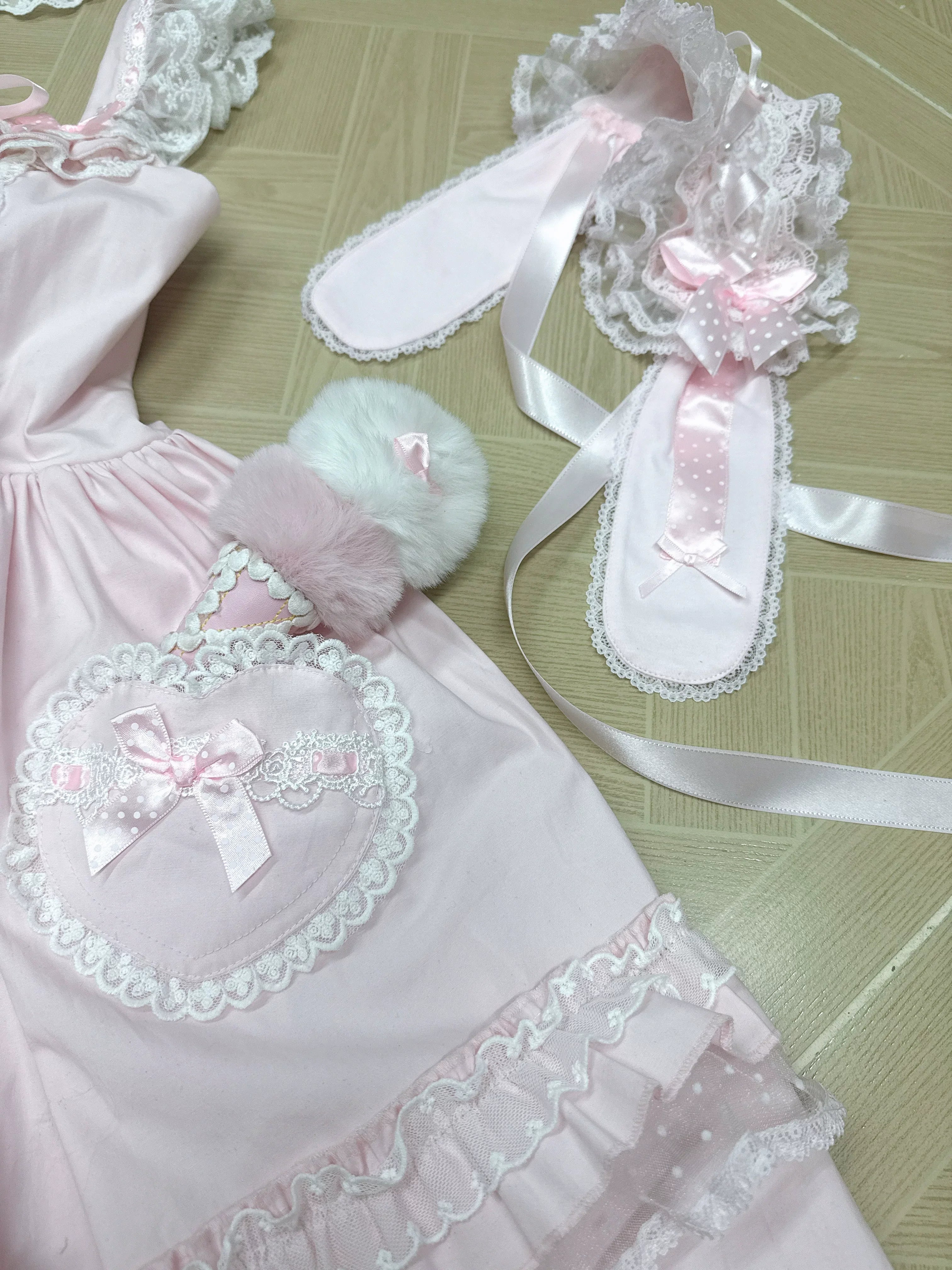 Little Dessert Chef - Old School Lolita JSK Dress, Cream-Like Ruffle and Accessories - image 21