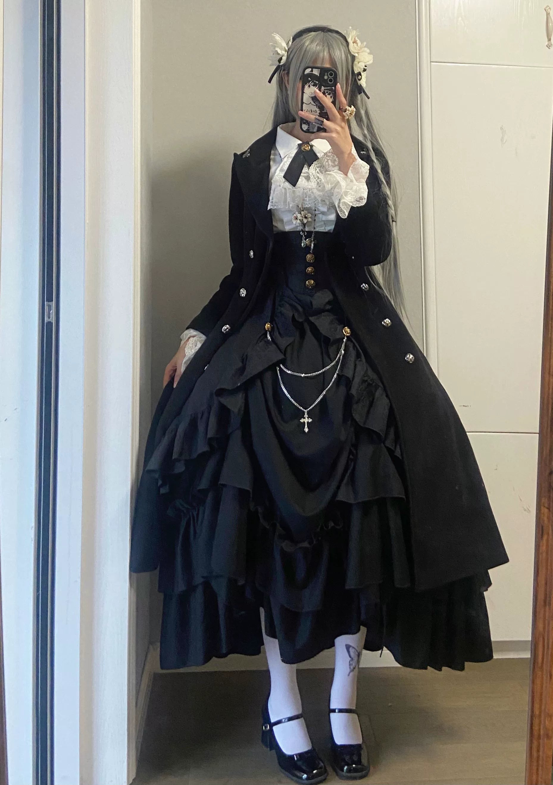 Downfall Dawn - Gothic Double-Breasted Lolita Coat - image 7