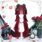 Burning - Wine-red Long Curly Lolita Wig - image 3