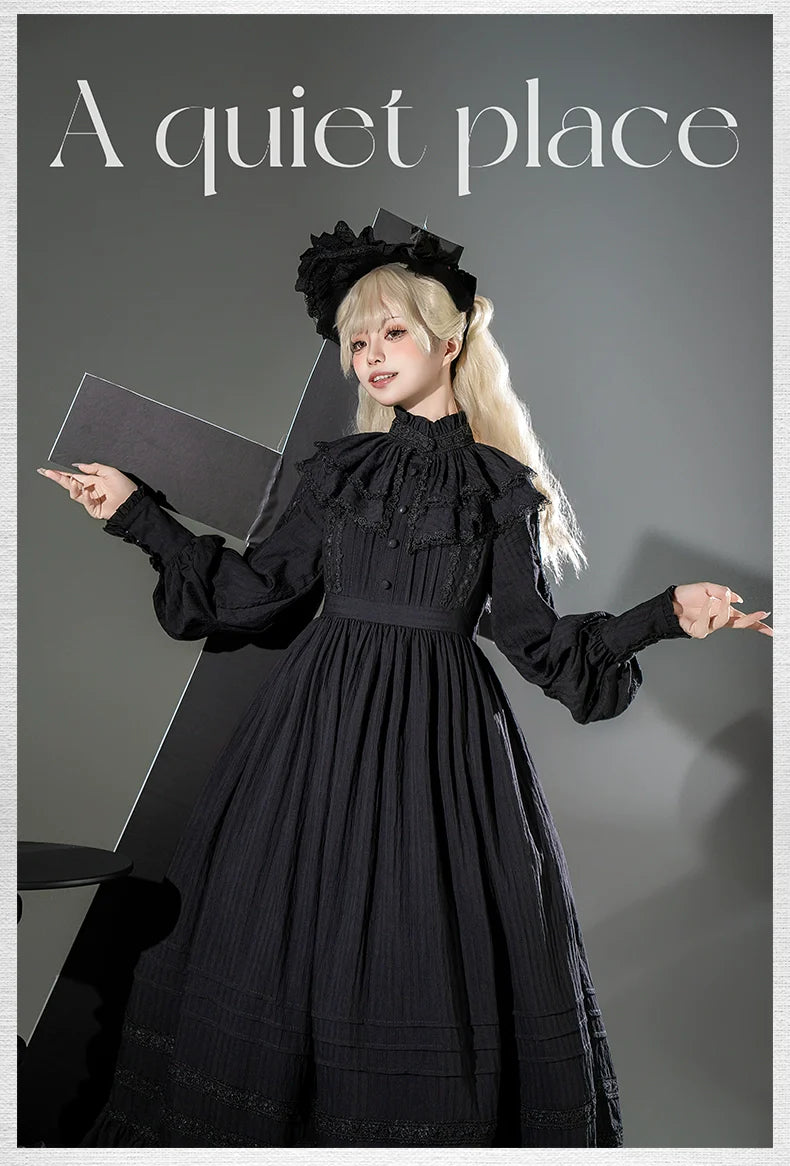 A Quiet Place - Nun Style Gothic Lolita OP Dress - image 7