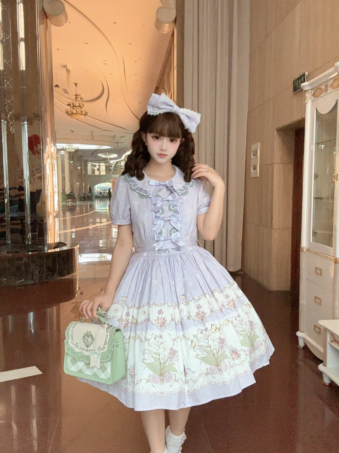 Jenny Flower - Cotton Old School Lolita Floral OP Dress - image 4