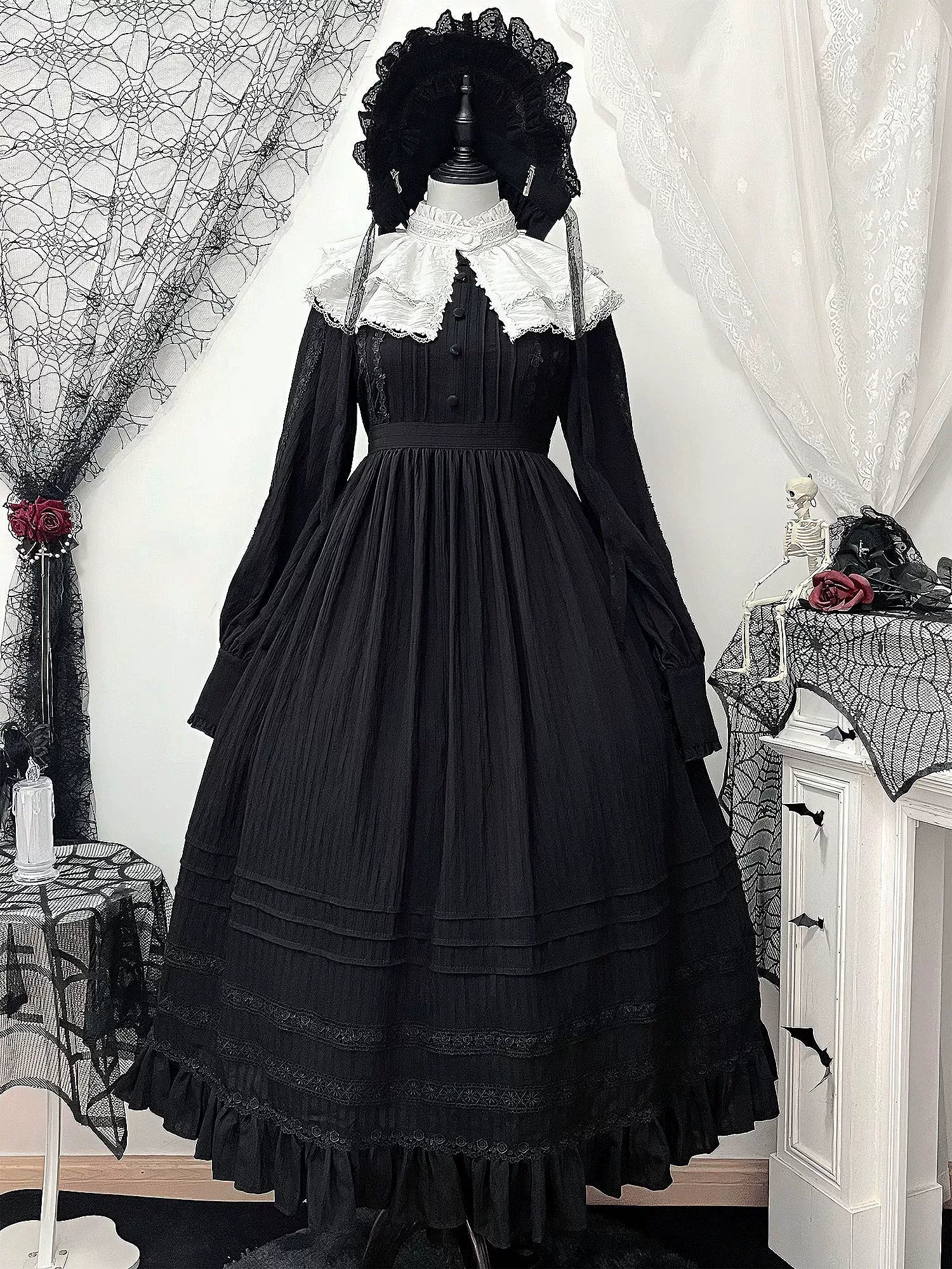 A Quiet Place - Nun Style Gothic Lolita OP Dress - image 2