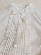 Winter Mutton Sleeves Lace Flounce Lolita Blouse - image 4