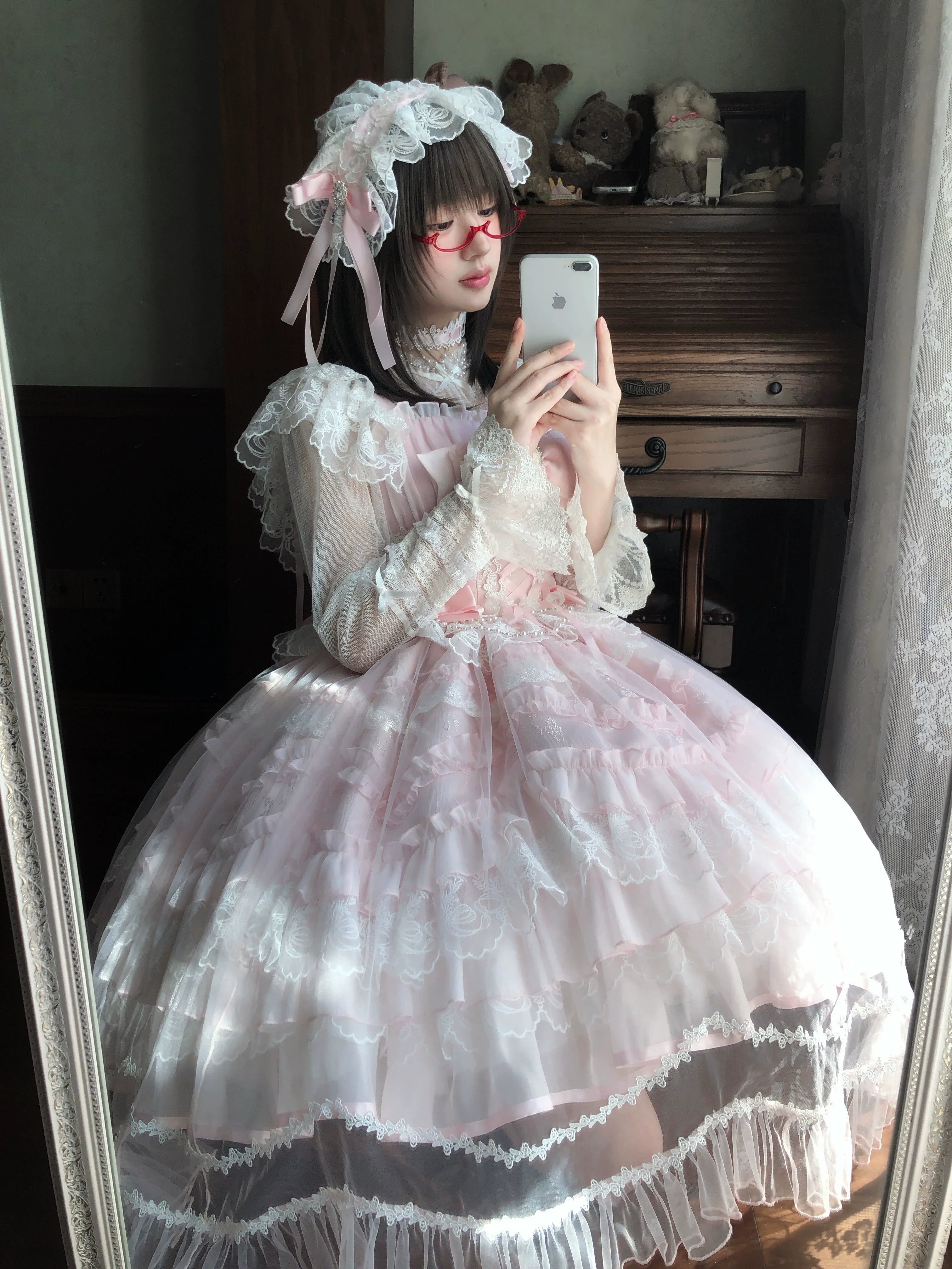 Eternal Vow - Wedding Lolita JSK, Detachable Overlay - image 18