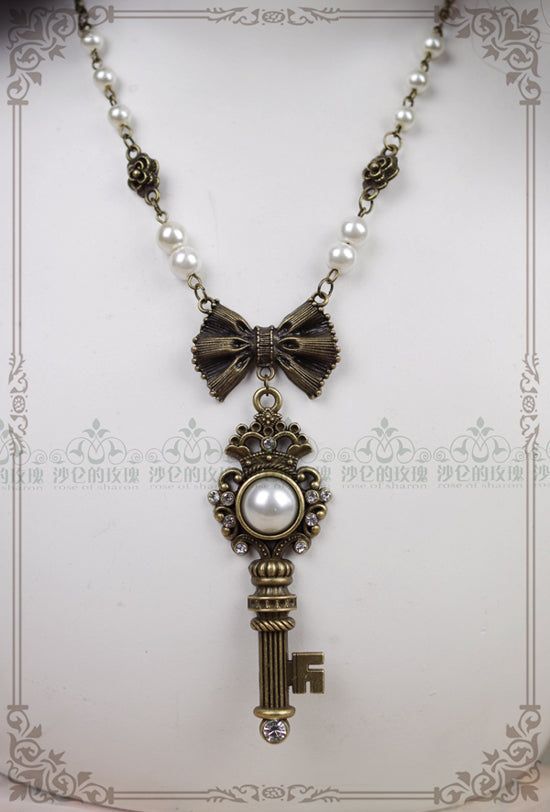 Gothic Lolita Retro Pearl Necklace - image 4