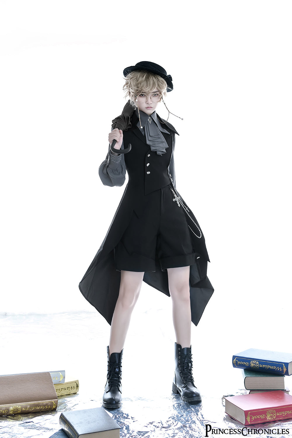 Red Shadow - Irregular Ouji Lolita Prince Vest - image 8