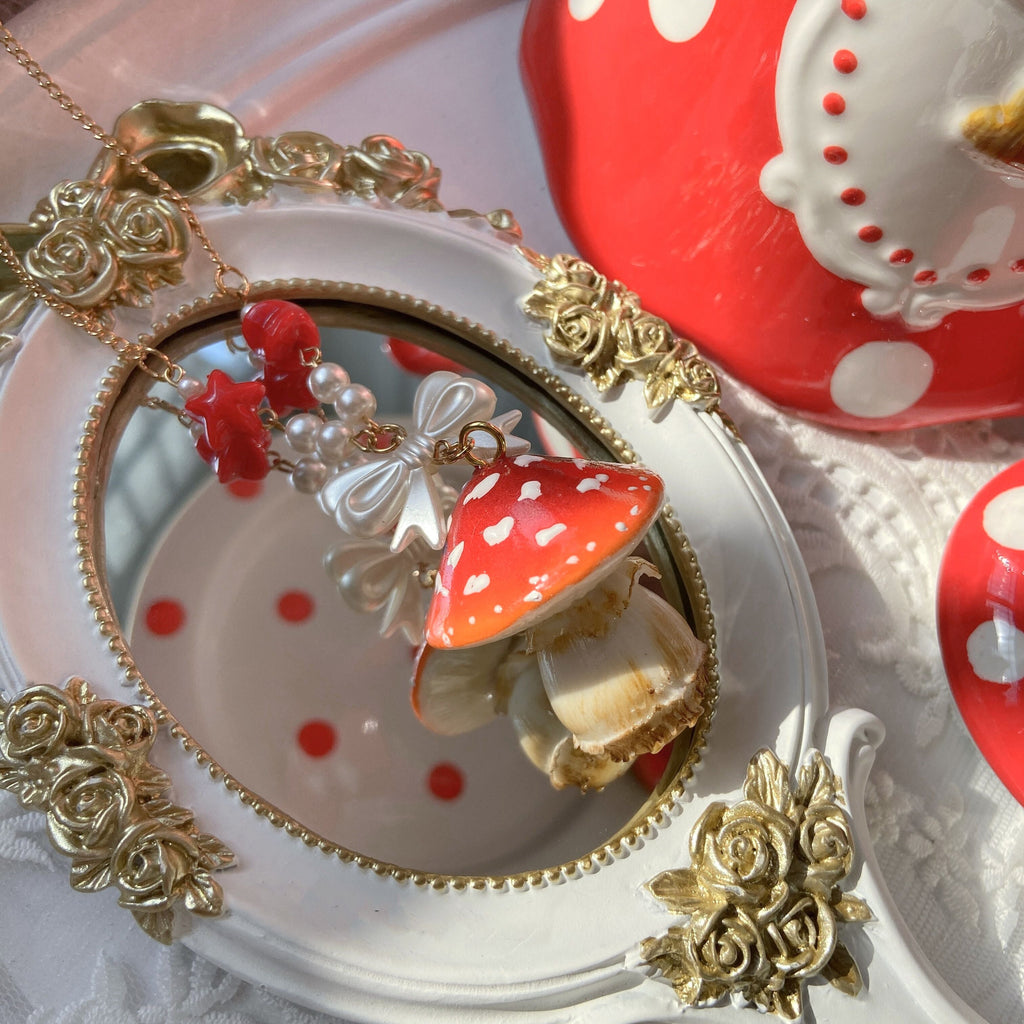 Handcraft Kawaii Lolita Mushroom Necklace - image 20