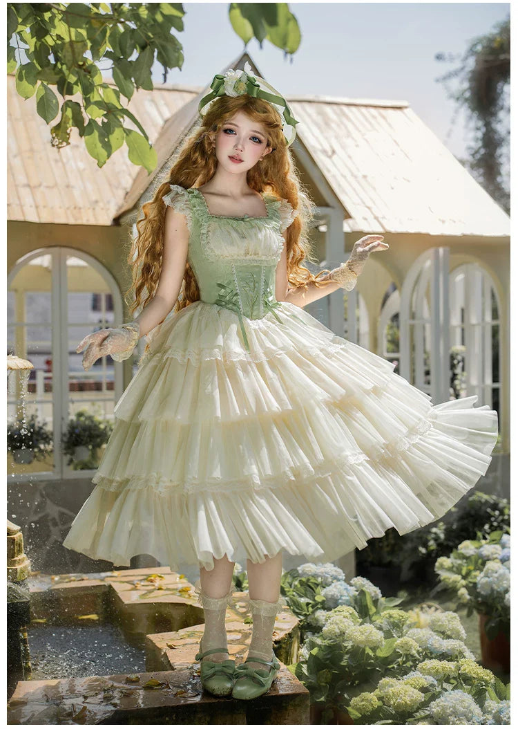 Lily of the Valley Whisper - Embroidered Classic Lolita Corset JSK Dress - image 14