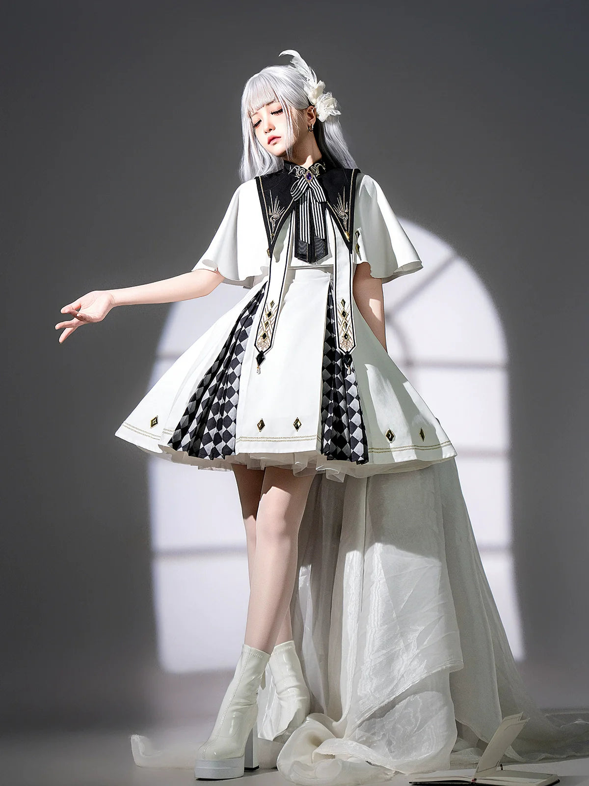 Eye of Truth Elegant Gothic Lolita Embroidered Dress Suit - image 4