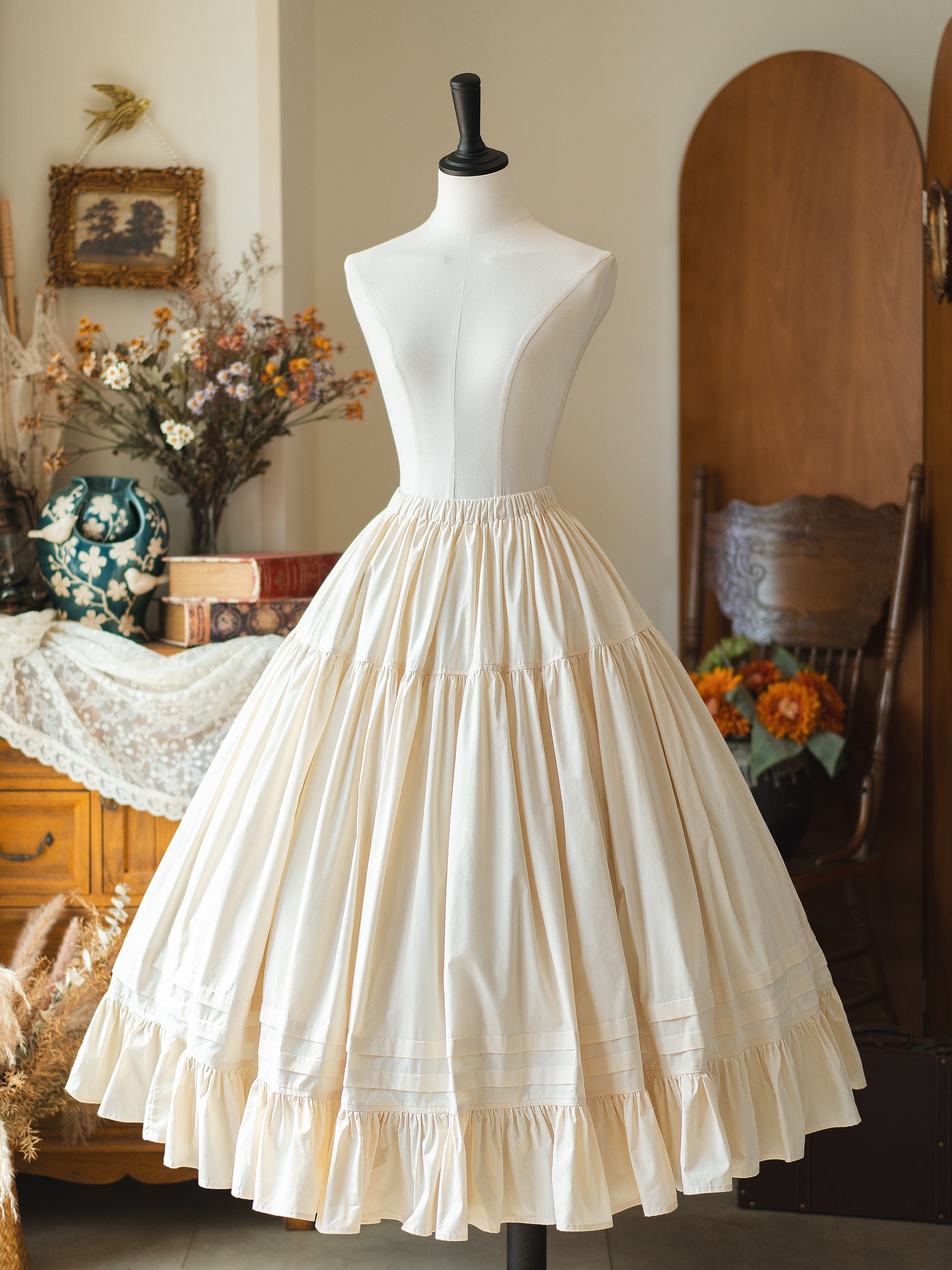 Forest Picnic - Classic Lolita OP Dress with Off-Shoulder and Lifting Hem - image 6
