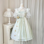 Wind Singing Lily - Qi Lolita Embroidered Dress Suit - image 1