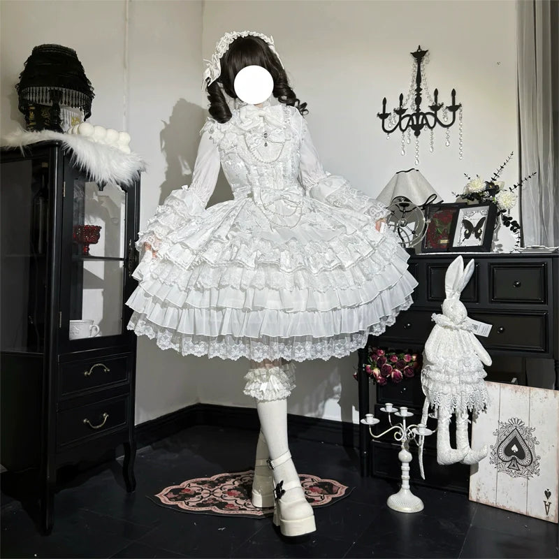Love Feathered Bond - Wedding Sweet Lolita JSK Gorgeous Bridal Blouse - image 3