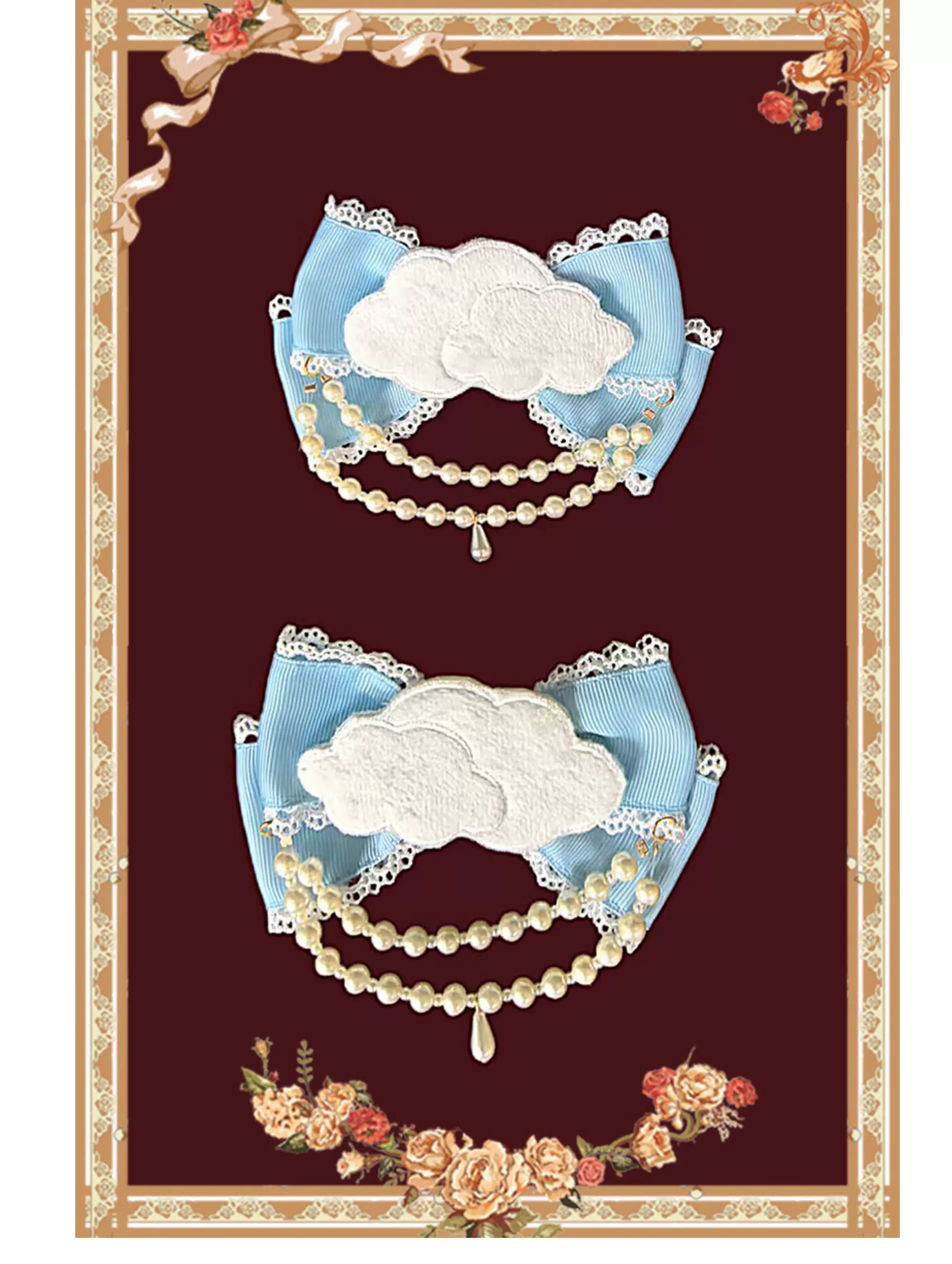 Sleepy Bear - Kawaii Lolita Bear and Star Printed Dress and Accessories - image 26