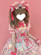 Candy Park Sweet Lolita Print Jumper Dress and Accessories - image 12