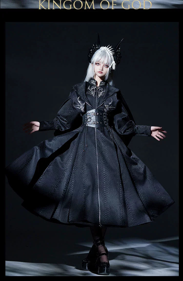 Dragon Scale - Gothic Lolita JSK Dress Goth Coat - image 5