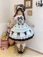 Fondant Cake - Summer Sweet Lolita JSK Dress, Tiered Ruffles and Bows - image 2