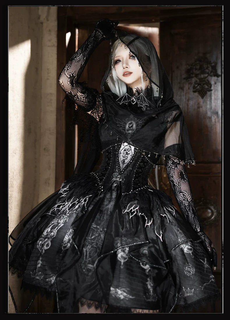 Bone Dragon - Gothic Lolita Corset JSK Dress Set with Embroidery - image 53