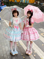Sweet Butler - Maid Lolita Striped OP Dress, Embroidered Collar - image 4