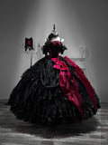 Gothic Lolita Wedding Corset JSK Dress, Lift-Up Hem - image 1