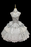 Candle Dragon Spirit - Fantasy White-Silver Lolita JSK Set - image 1