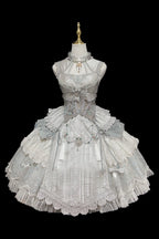 Candle Dragon Spirit - Fantasy White-Silver Lolita JSK Set - image 1
