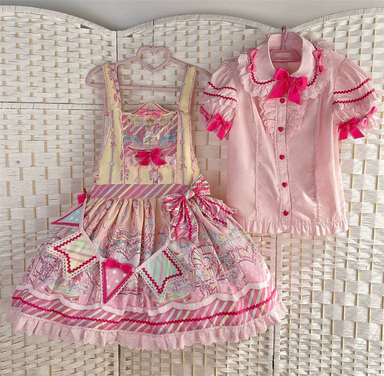 Candy Park Sweet Lolita Print Jumper Dress and Accessories - image 20