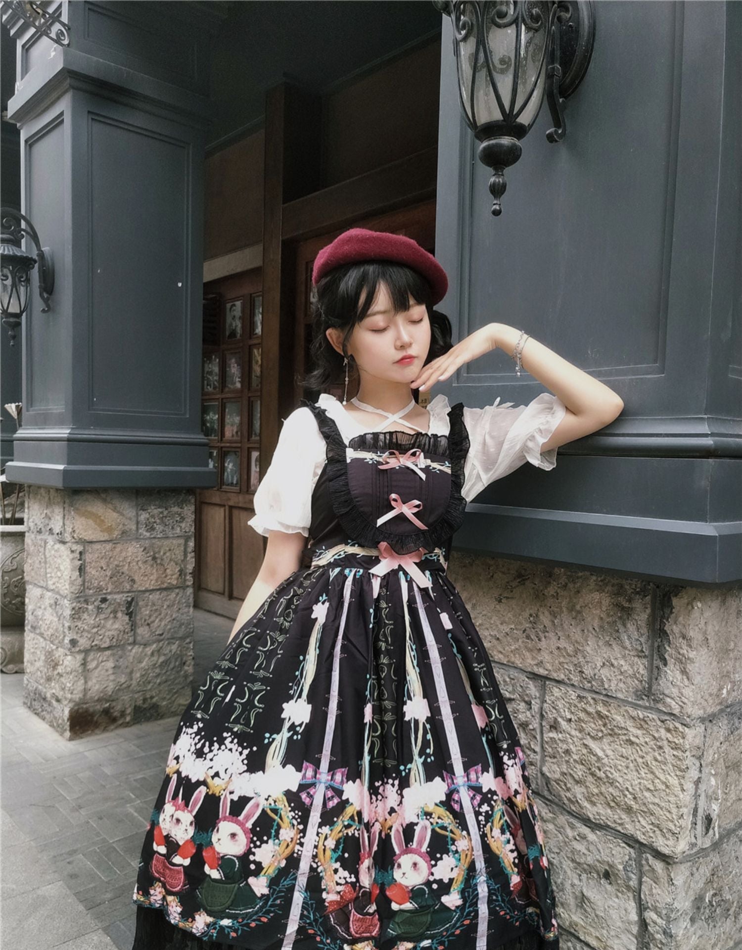 Picnic Bunny Girl - Plus Size Lolita JSK Short Sleeve OP Dress - image 9