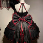 Cascading Poetry - Gothic Lolita JSK Dress, Lace & Tiered Hem - image 9