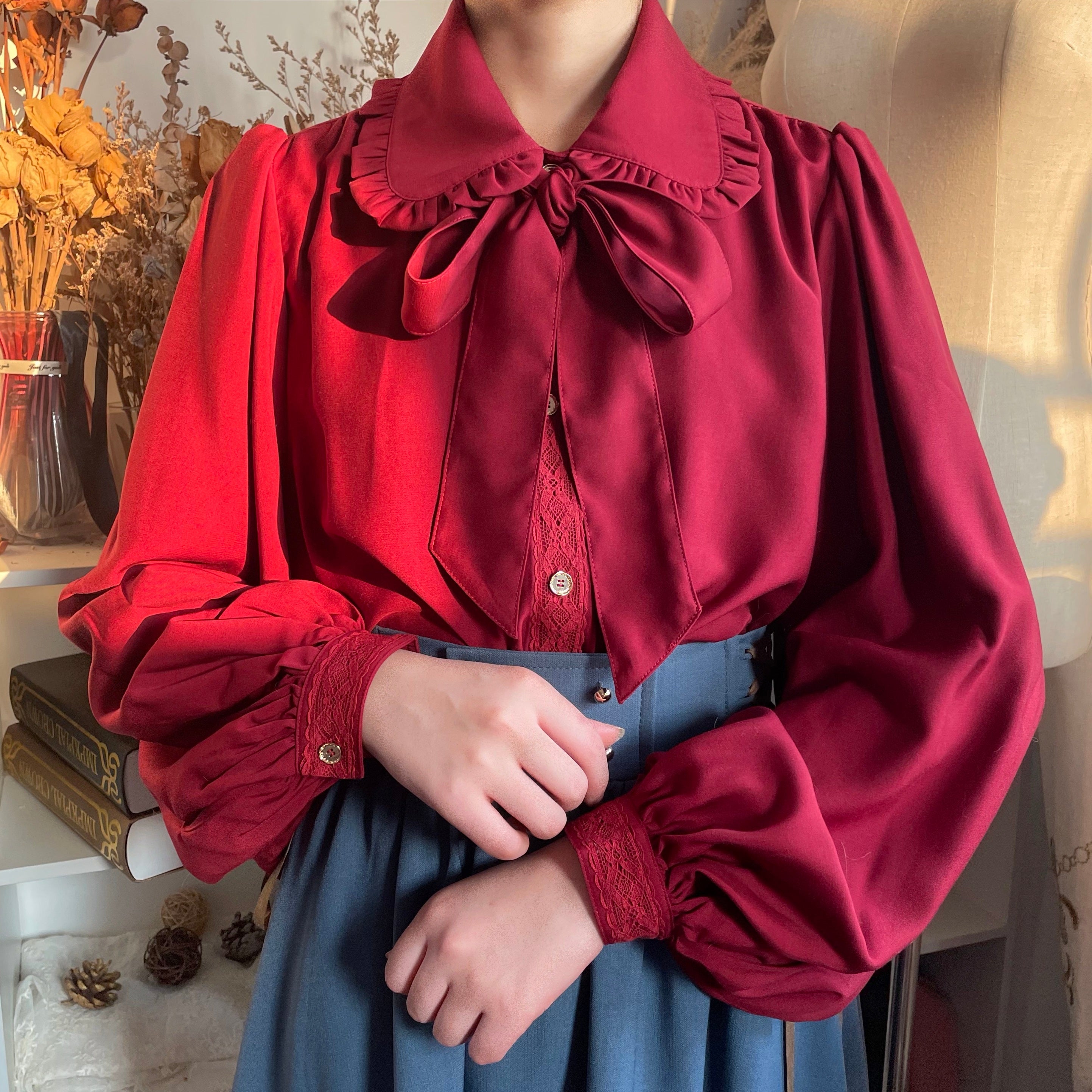 Mayer's Whisper - Vintage Lolita Large Sleeve Blouse - image 25