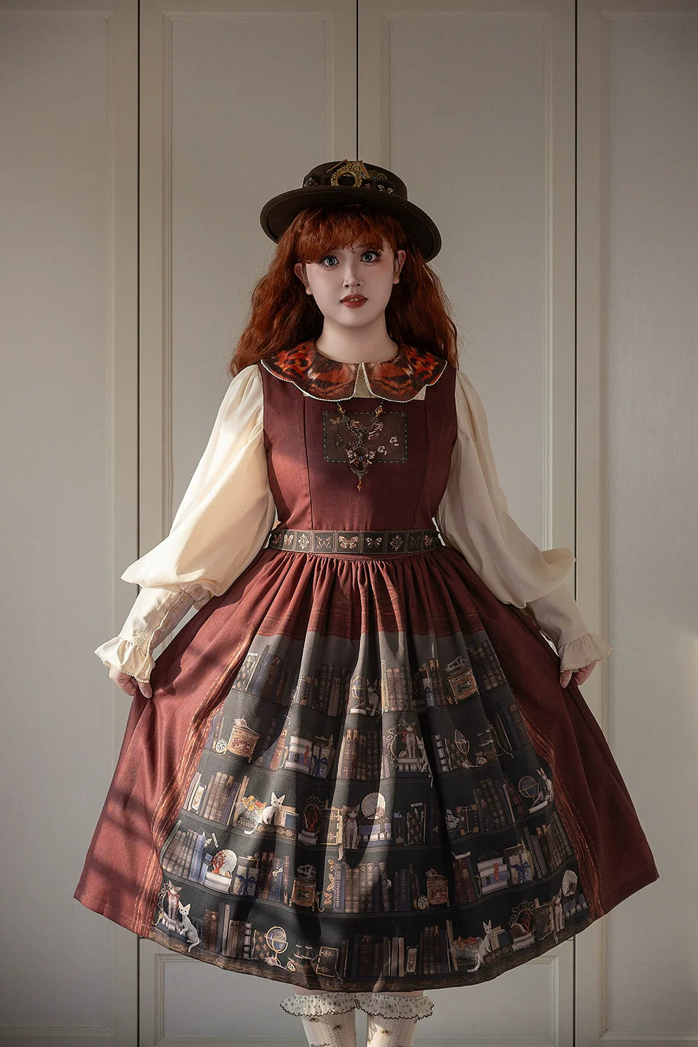 German Bookshelf - Classic Lolita Printed JSK Dress - image 4
