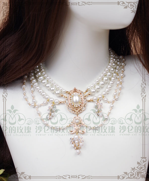 Baroque Layered Pearl Lolita Necklace - image 8