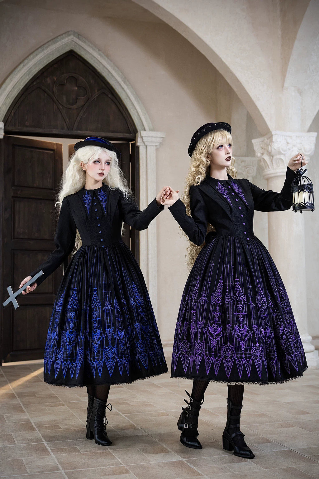 Dream Window - Gothic Lolita Church Embroidery OP Dress, Back Zipper - image 8