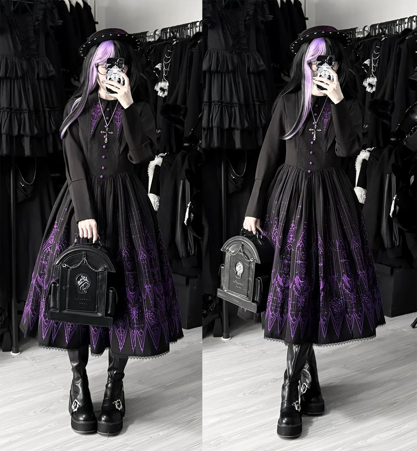 Dream Window - Gothic Lolita Church Embroidery OP Dress, Back Zipper - image 21