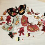 Chubby Fox in the Forest - Kawaii Lolita Accessories Knitted Fox Scarf Embroidered Faux Collar - image 1