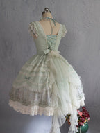 Lily of the Valley Lamb - Classic Lolita Tiered Hem JSK Dress with Embroidery - image 5