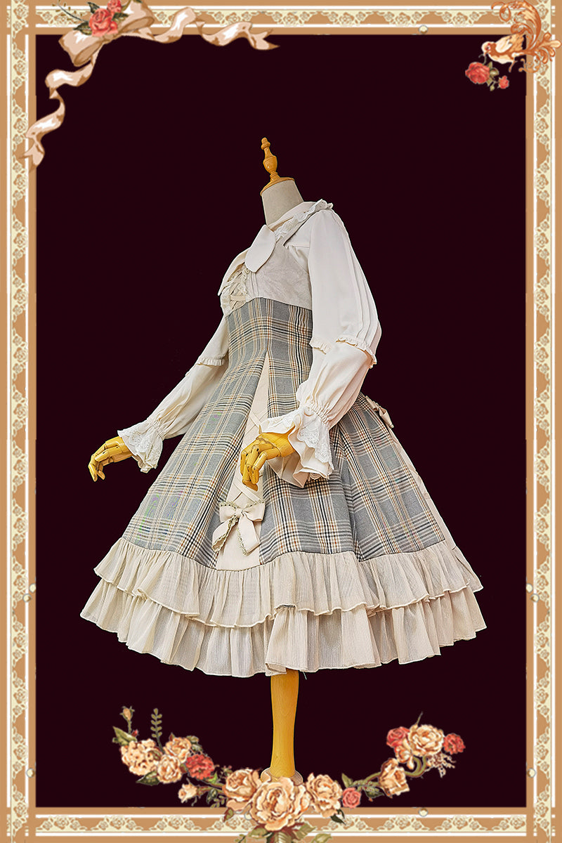 Memoirs of Backlight - Elegant Plaid Lolita JSK Dress - image 2