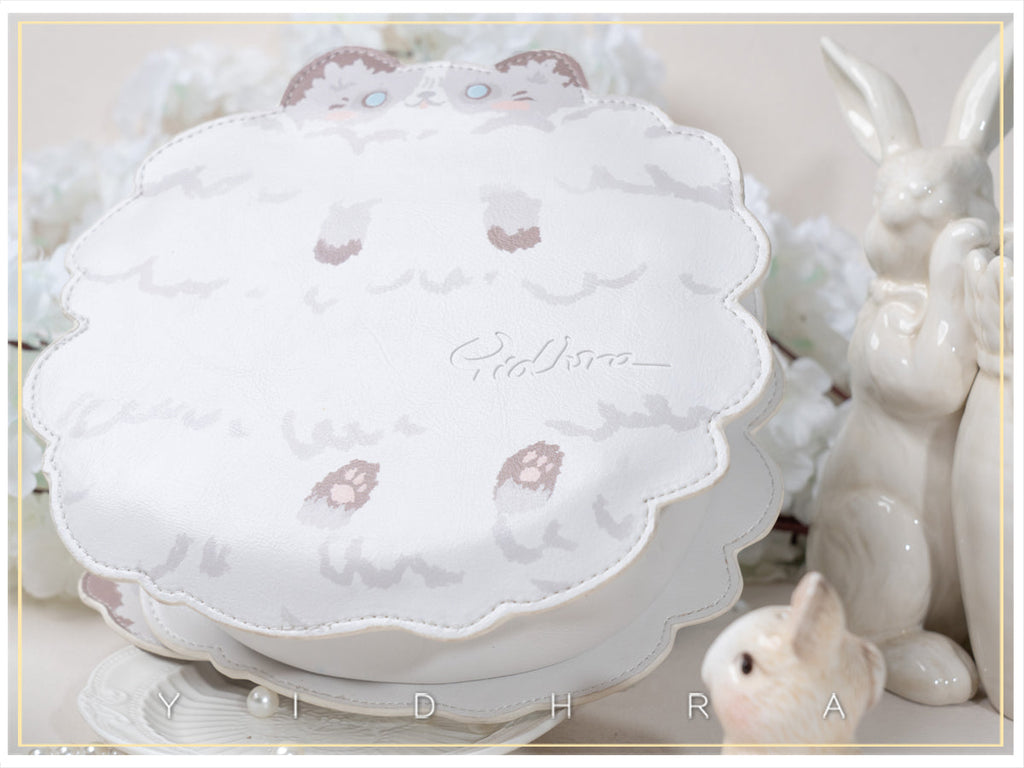 Printed Kawaii Cat Leather Shoulder Bag - image 10