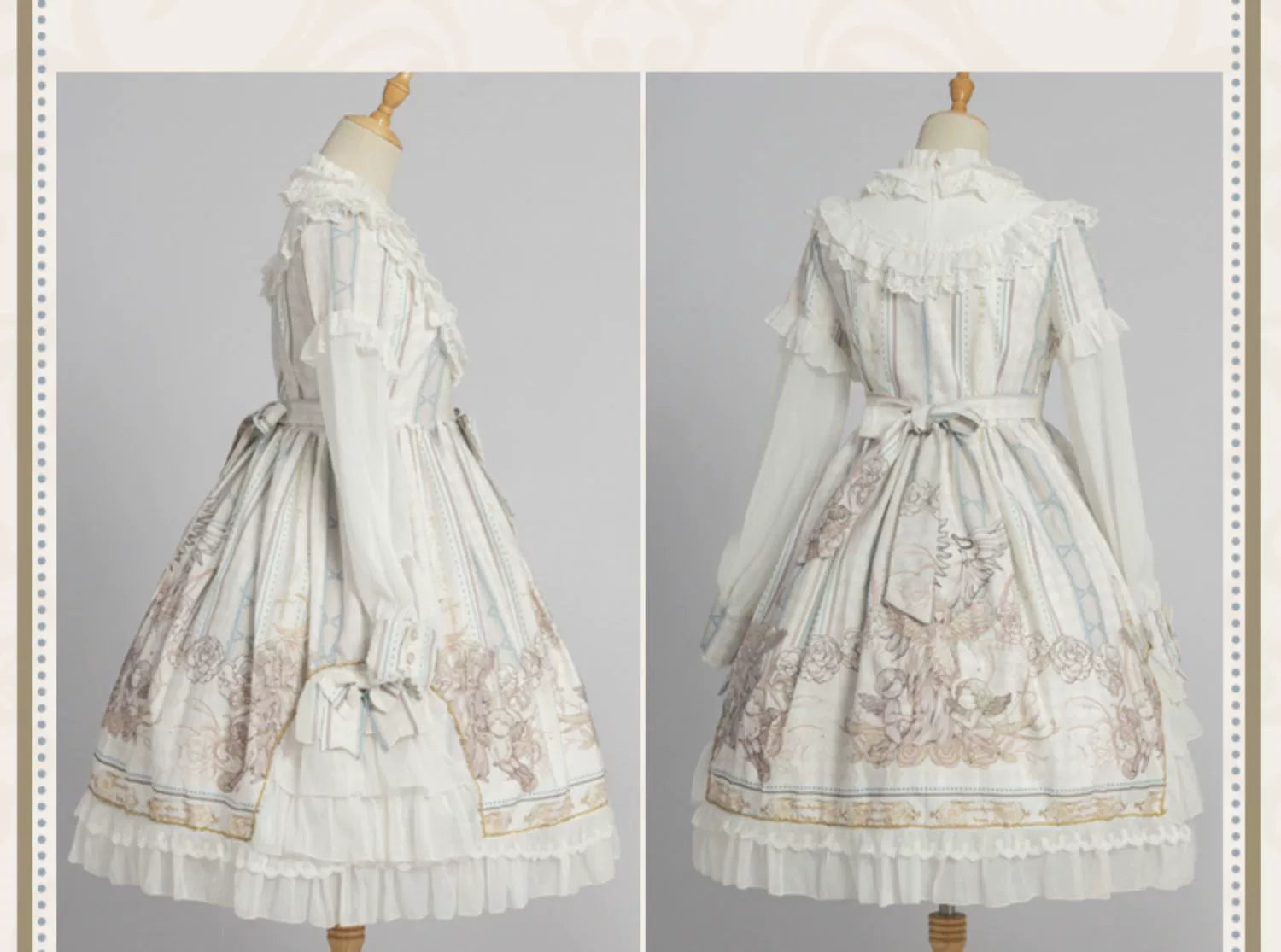 Chiffon Classic Lolita OP Dress, Long Sleeve - image 12